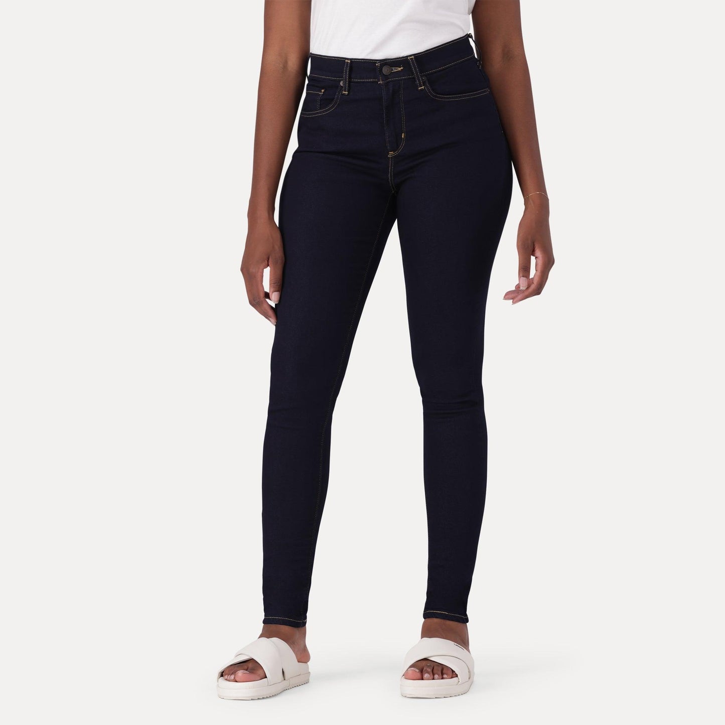 LEVI'S® CURVY HIGH-RISE SUPER SKINNY JEANS - DARK INDIGO - FLAT FINISH