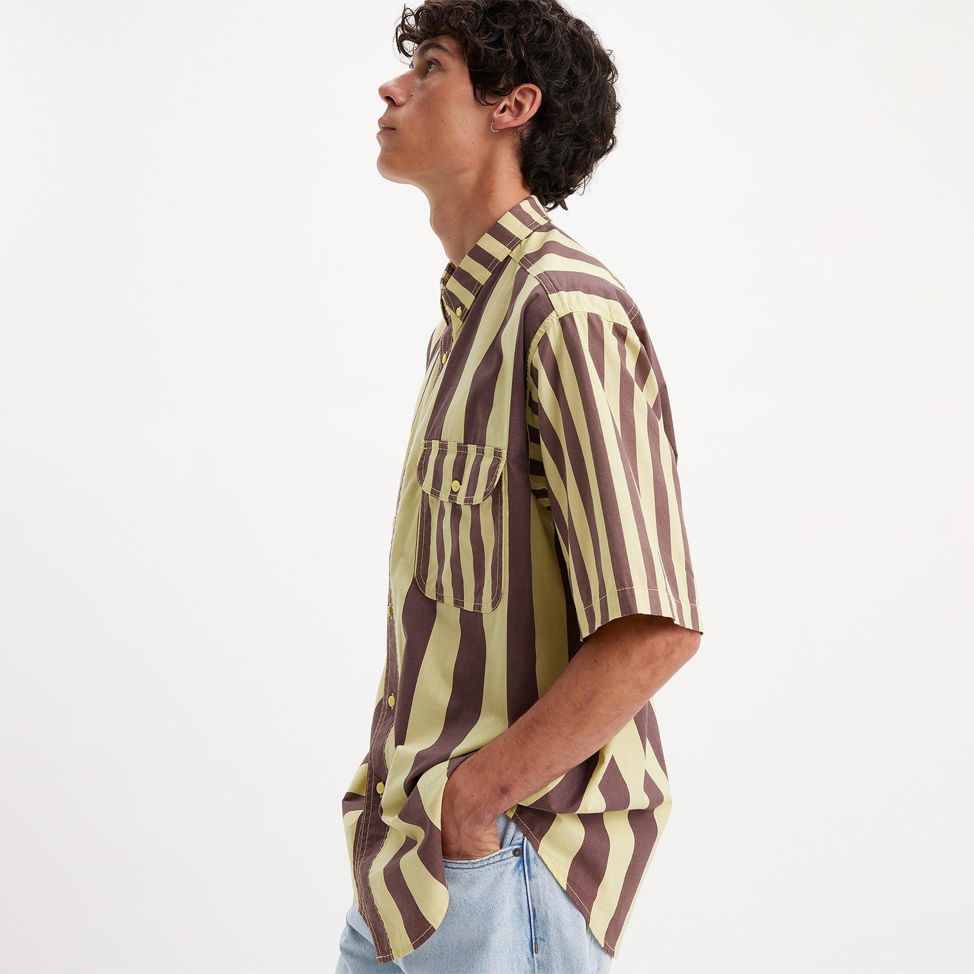 LEVI'S® SKATEBOARDING SHORT-SLEEVE WOVEN SHIRT - YELLOW