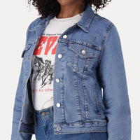 ORIGINAL TRUCKER JACKET - MED INDIGO - WORN IN