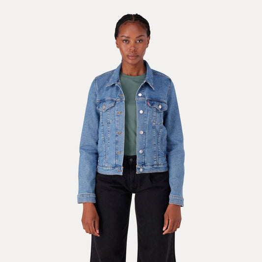 ORIGINAL TRUCKER JACKET - MED INDIGO - WORN IN