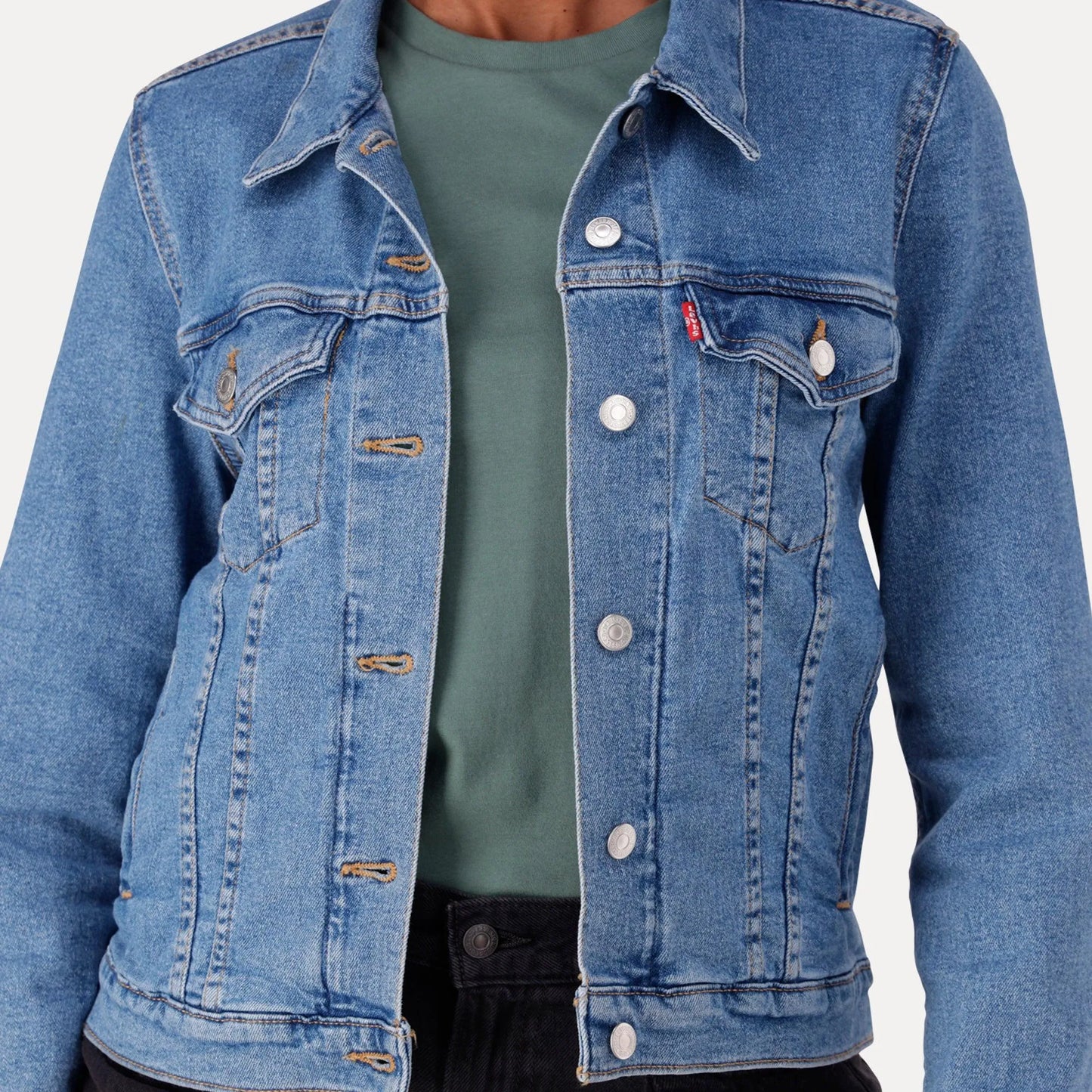 ORIGINAL TRUCKER JACKET - MED INDIGO - WORN IN