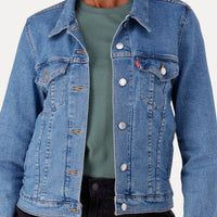ORIGINAL TRUCKER JACKET - MED INDIGO - WORN IN