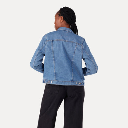 ORIGINAL TRUCKER JACKET - MED INDIGO - WORN IN