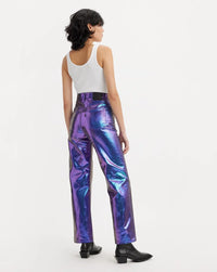 RIBCAGE STRAIGHT ANKLE JEANS - PURPLE