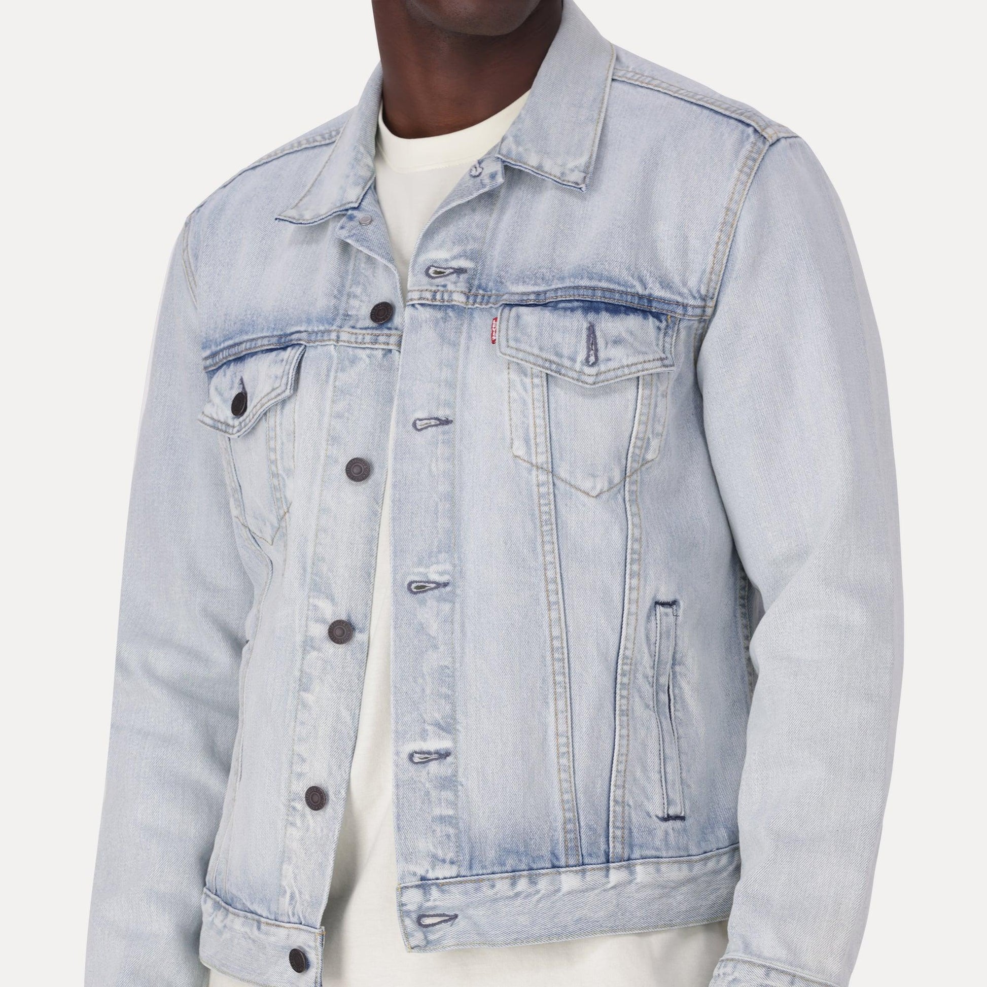 TRUCKER JACKET - LIGHT INDIGO - WORN IN